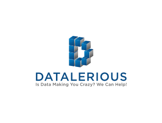 Datalerious. Tagline: Is data making you crazy? We can help! logo design by johana