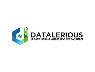 Datalerious. Tagline: Is data making you crazy? We can help! logo design by Creativeminds