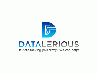 Datalerious. Tagline: Is data making you crazy? We can help! logo design by SelaArt