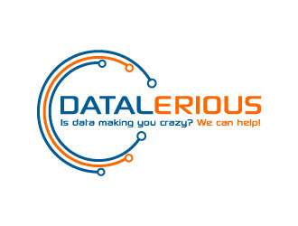 Datalerious. Tagline: Is data making you crazy? We can help! logo design by aryamaity