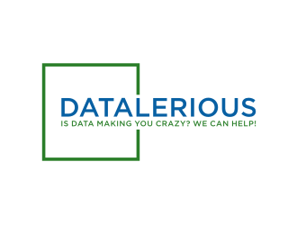 Datalerious. Tagline: Is data making you crazy? We can help! logo design by puthreeone