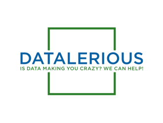 Datalerious. Tagline: Is data making you crazy? We can help! logo design by puthreeone