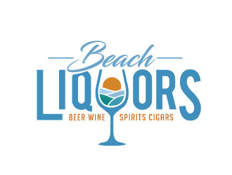Beach Liquors logo design by REDCROW