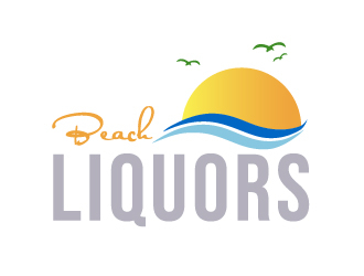 Beach Liquors logo design by Marianne