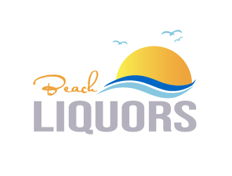 Beach Liquors logo design by Marianne