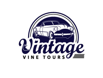 Vintage Vine Tours logo design by Webphixo