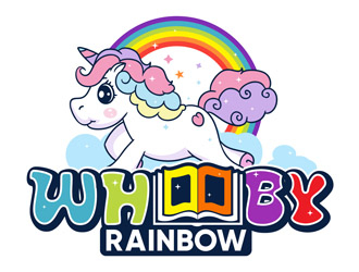 Whooby Rainbow logo design by DreamLogoDesign