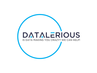 Datalerious. Tagline: Is data making you crazy? We can help! logo design by oke2angconcept