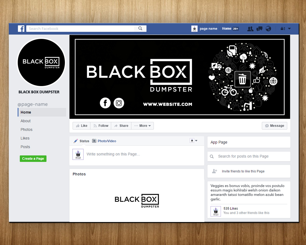 Black Box Dumpster logo design by MastersDesigns