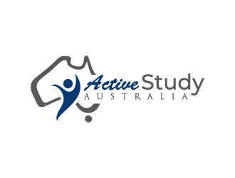 Active Study Australia logo design by pixalrahul