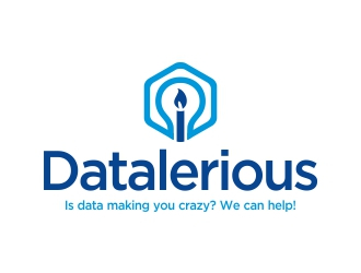 Datalerious. Tagline: Is data making you crazy? We can help! logo design by cikiyunn