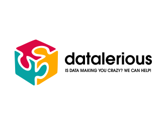 Datalerious. Tagline: Is data making you crazy? We can help! logo design by JessicaLopes