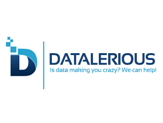 Datalerious. Tagline: Is data making you crazy? We can help! logo design by kunejo