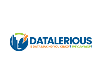 Datalerious. Tagline: Is data making you crazy? We can help! logo design by AB212