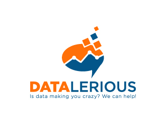 Datalerious. Tagline: Is data making you crazy? We can help! logo design by MUSANG