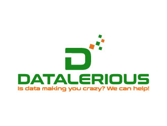 Datalerious. Tagline: Is data making you crazy? We can help! logo design by aryamaity