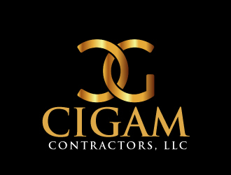 Cigam Contractors, LLC logo design by ElonStark