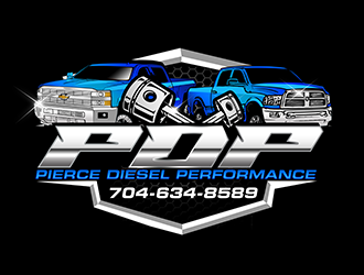 PDP, Pierce Diesel Performance logo design by 3Dlogos