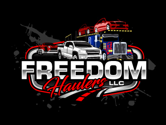 Freedom Haulers LLC. logo design by ElonStark