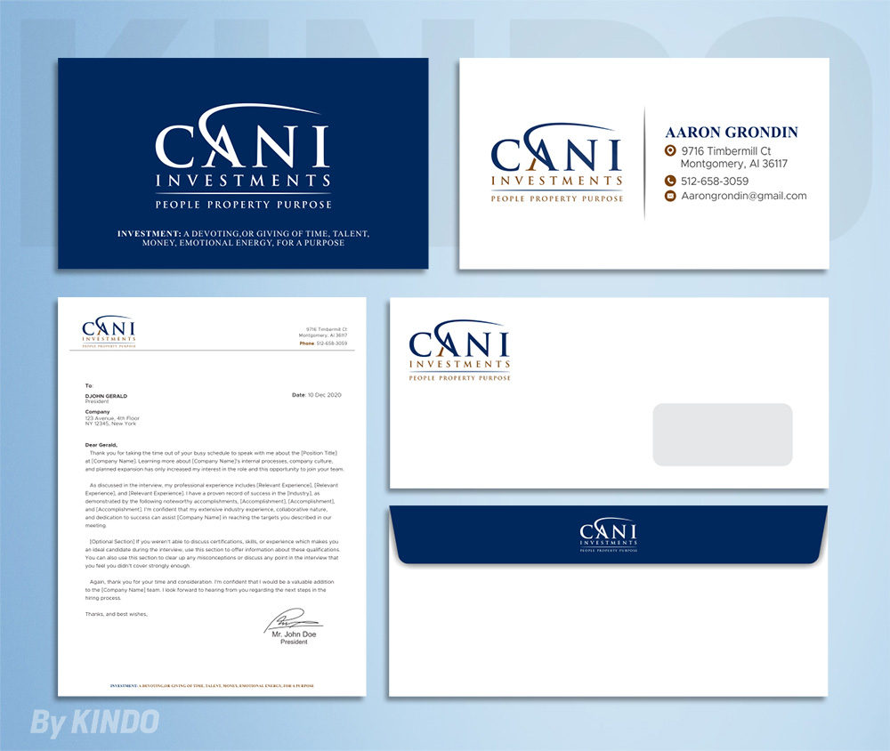 CANI Investments  logo design by Kindo