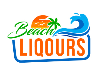 Beach Liquors logo design by MarkindDesign