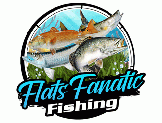 Flats Fanatic Fishing  logo design by Bananalicious
