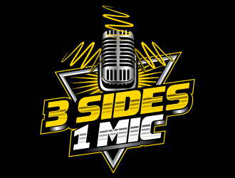 3 Sides 1 Mic OR Three Sides One Mic logo design by Suvendu