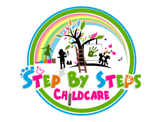 Step By Steps Childcare  logo design by Suvendu