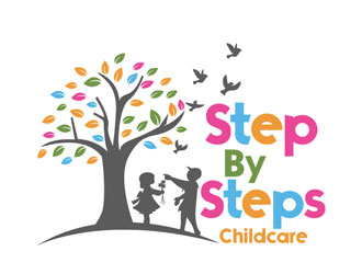 Step By Steps Childcare  logo design by LogoInvent
