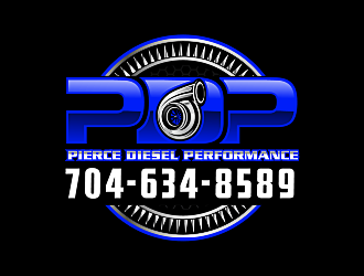PDP, Pierce Diesel Performance logo design by scriotx