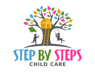 Step By Steps Childcare  logo design by ingepro