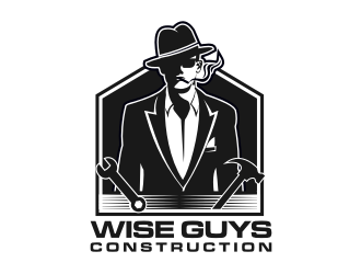 Wise Guys Construction logo design by ndndn