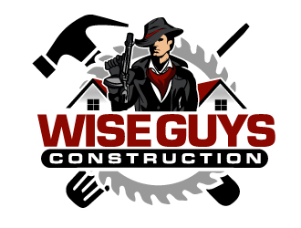 Wise Guys Construction logo design by ElonStark