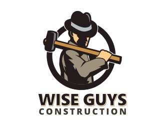 Wise Guys Construction logo design by gomadesign