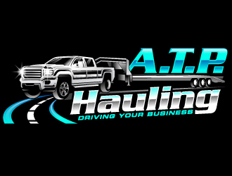 A.T.P. Hauling. logo design by LogoQueen