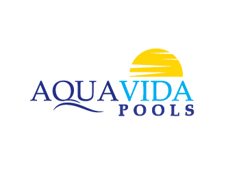 AquaVida Pools logo design by il-in