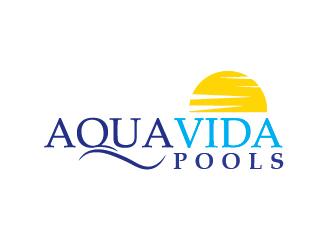 AquaVida Pools logo design by il-in