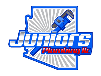 Juniors Plumbing LLC logo design by LucidSketch