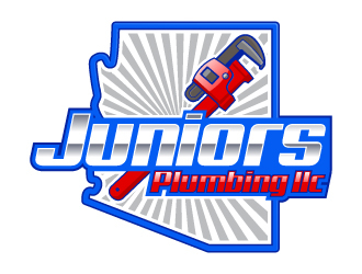 Juniors Plumbing LLC logo design by LucidSketch