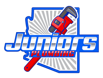 Juniors Plumbing LLC logo design by LucidSketch