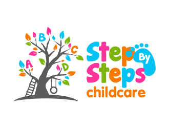 Step By Steps Childcare  logo design by Panara