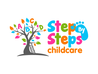Step By Steps Childcare  logo design by Panara