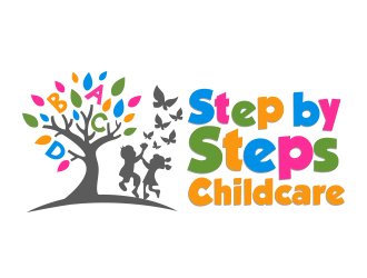 Step By Steps Childcare  logo design by adm3