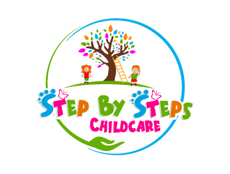 Step By Steps Childcare  logo design by Suvendu