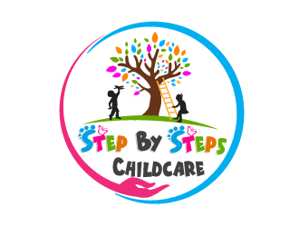 Step By Steps Childcare  logo design by Suvendu
