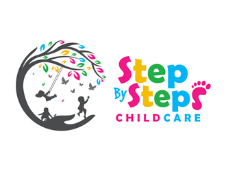 Step By Steps Childcare  logo design by gogo