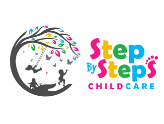 Step By Steps Childcare  logo design by gogo