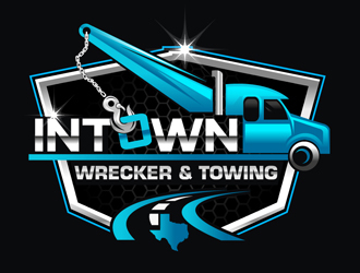 Intown Wrecker & Towing  logo design by DreamLogoDesign