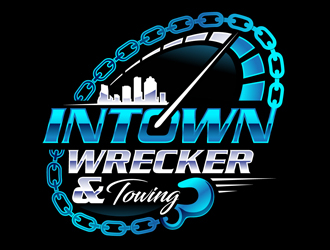 Intown Wrecker & Towing  logo design by DreamLogoDesign