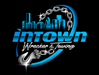 Intown Wrecker & Towing  logo design by DreamLogoDesign